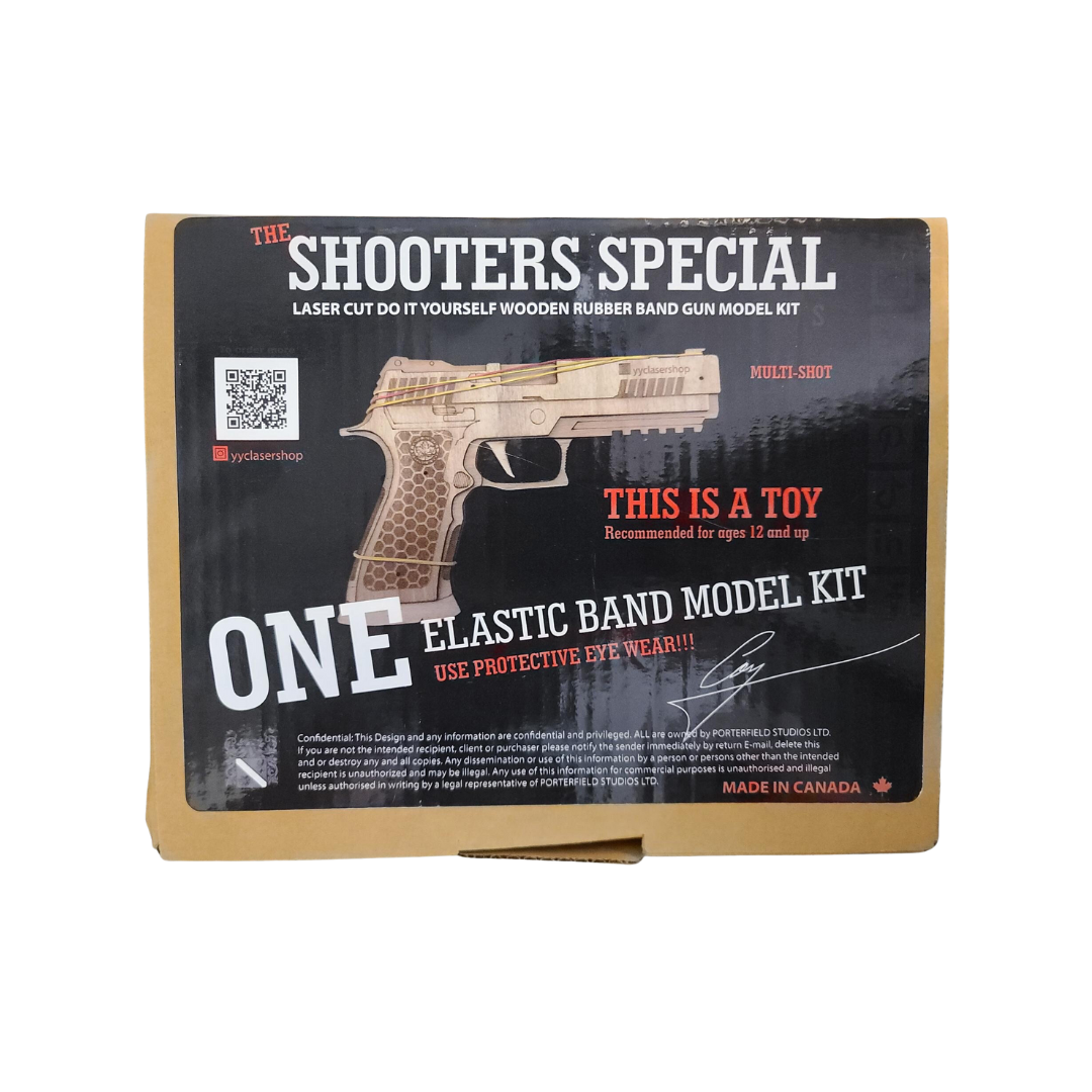 Wooden Elastic Band Handgun Model Kit