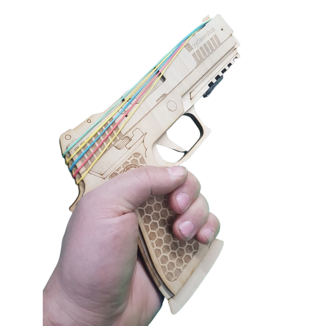Wooden Elastic Band Handgun Model Kit